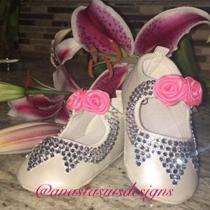 Crystalized baby shoes